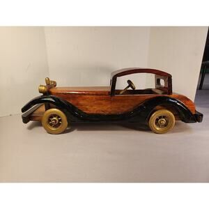 Vintage Wooden Collectible Car 1931 Rolls Royce Handcrafted Wood Car